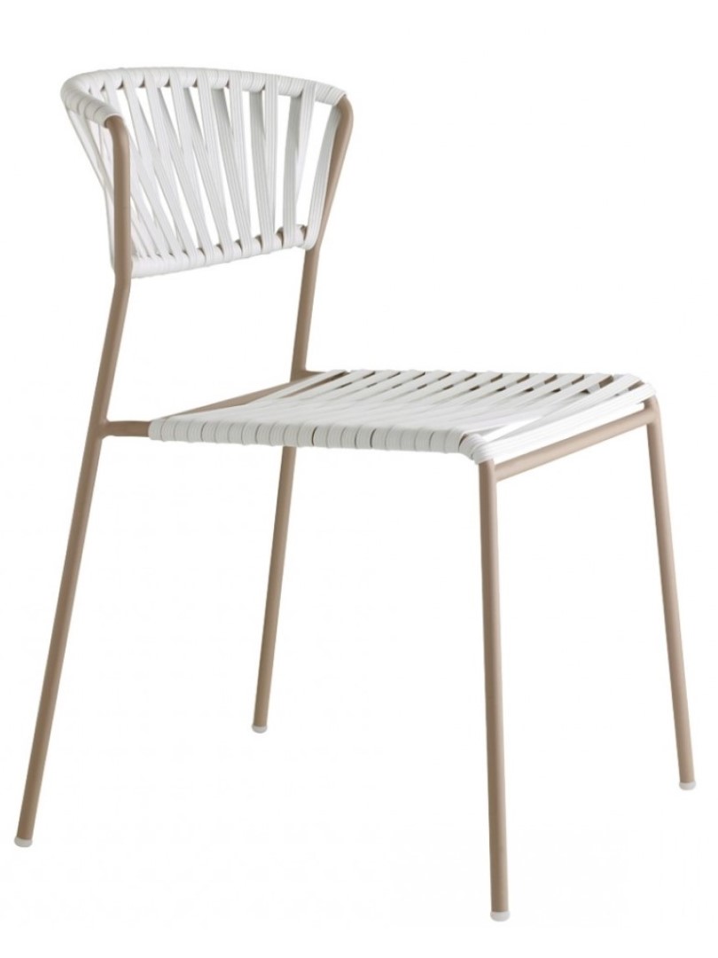 Lisa Club Chair with Woven PVC over Tubular Metal Frame