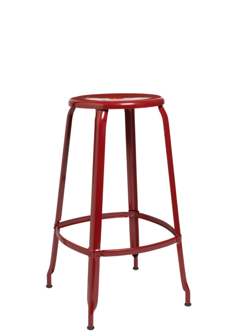 Nicolle Metal Bar Stool with Metal Seat