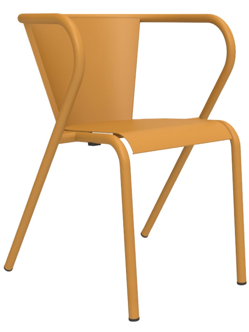 Carolina Chair with Metal Seating and Tubular Frame