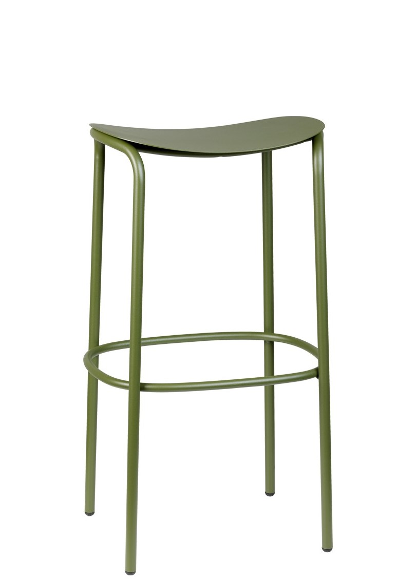 Trick Metal Bar Stool with Metal Seat