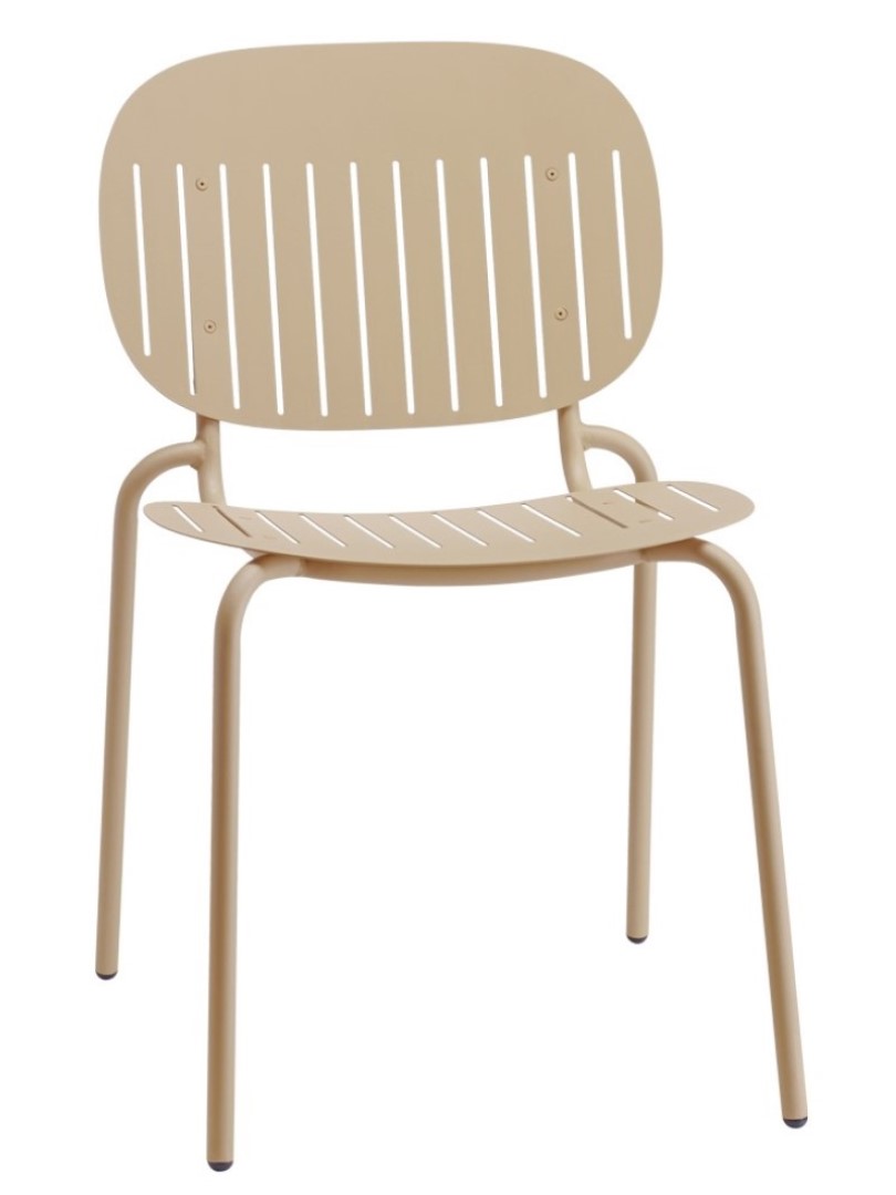 Si-Si Barcode Metal Chair with Slotted Seat and Backrest