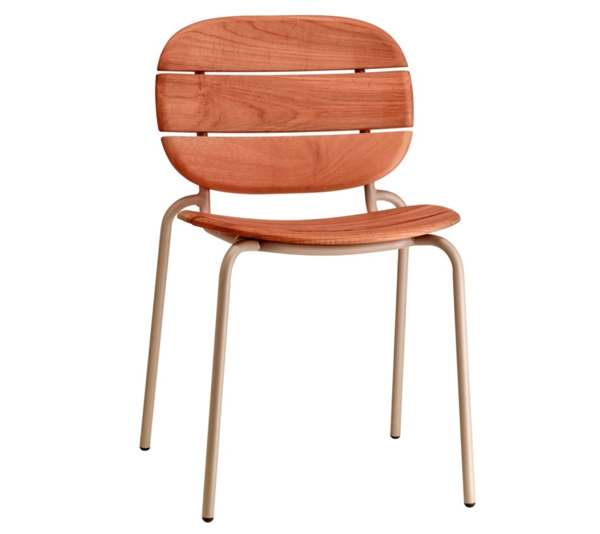 Si-Si Wood Chair with Slatted Wood Seat and Backrest