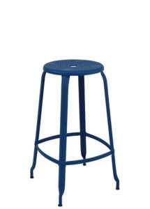 Nicolle Metal Stool with Perforated Metal Seat