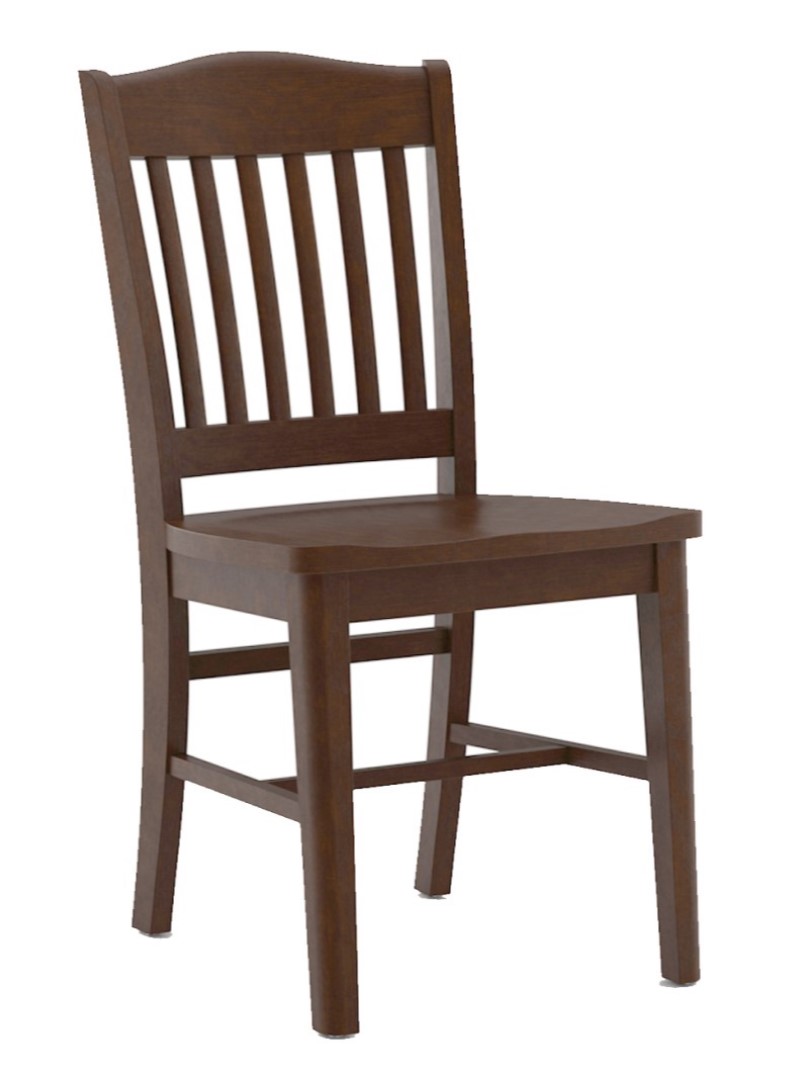 Americana Wood Dining Chair with Curved Top