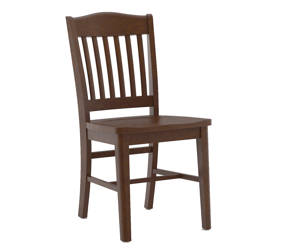 Americana Wood Dining Chair with Curved Top Rail