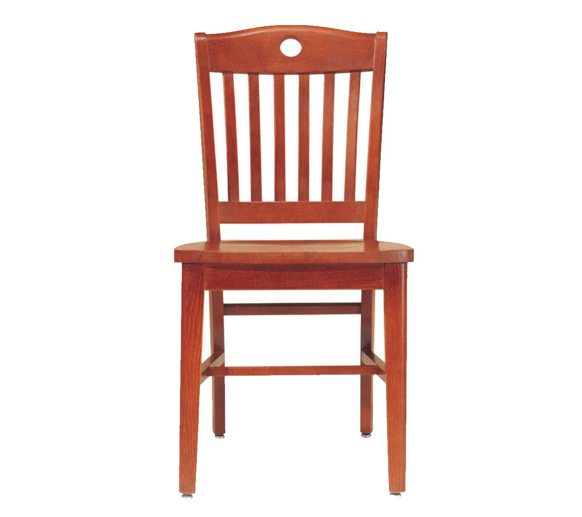 Americana Wood Dining Chair with Curved Top Rail and cut-out