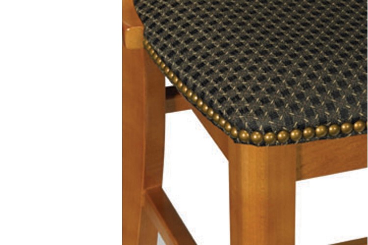 Americana Upholstered Wood Dining Chair with Nails