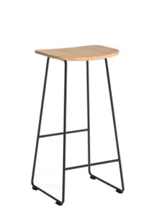 Kyla Metal Bar Stool with Wood Seat