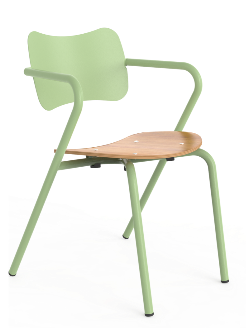 Clarissa Wood and Metal Chair 6021