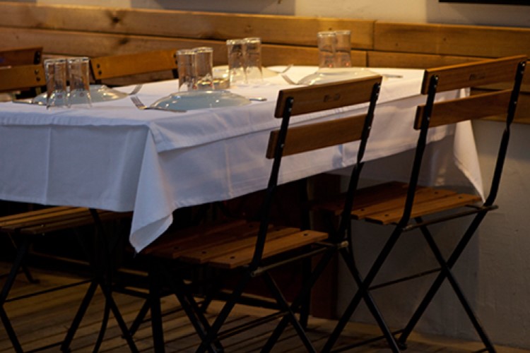 Madeleine Folding Chairs at White Tablecloth Restaurant