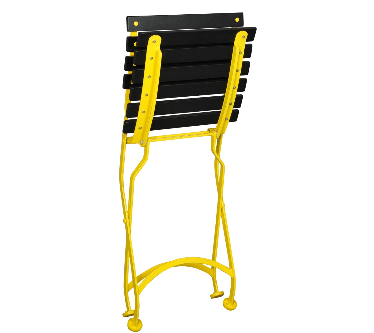 Folded Veronique Chair 5504 - Black Slats and Yellow Frame