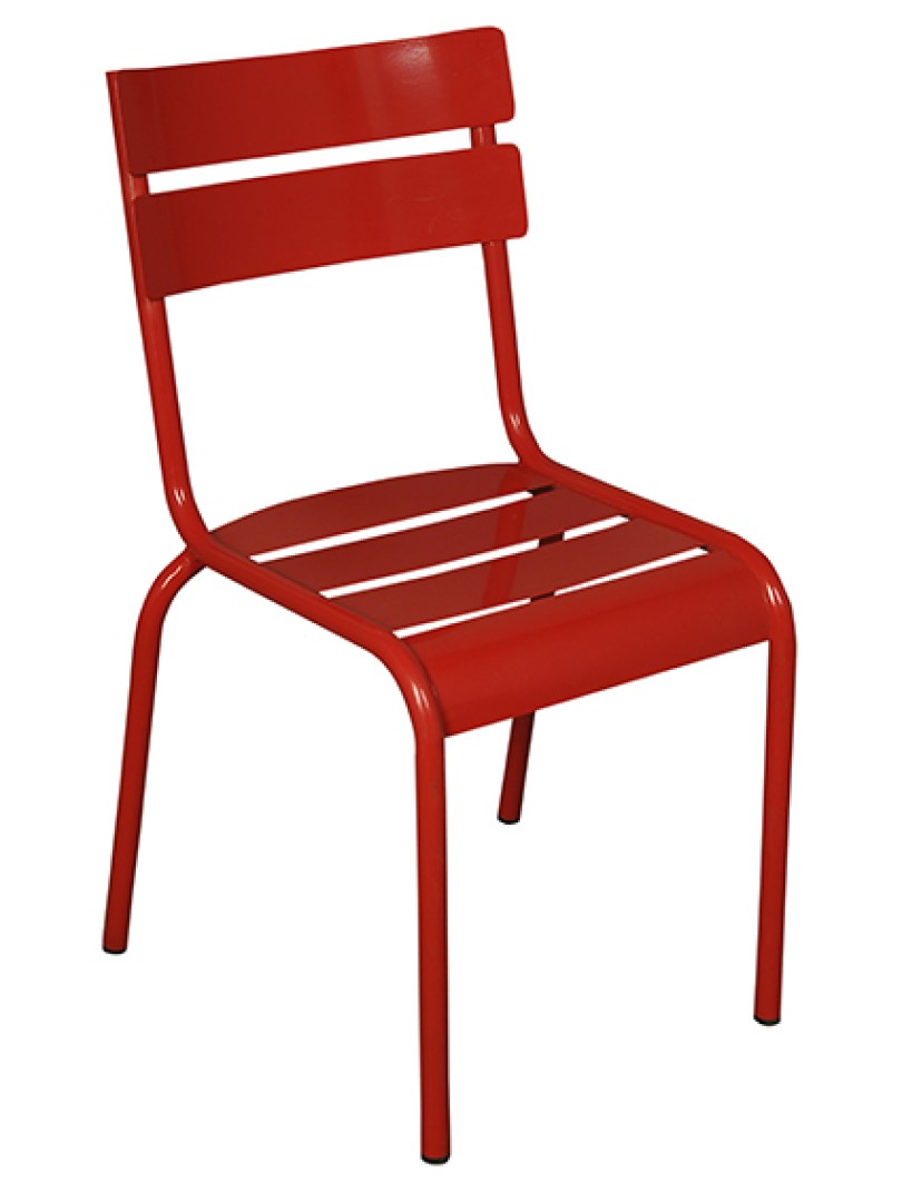 Senat Chair with Metal Seating Slats and Frame