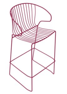 Bolonia Bar Stool with Wire Frame and Seating