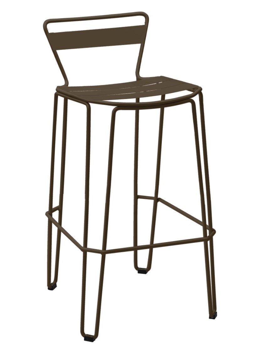 Mallorca Bar Stool with Wire Frame and Metal Slat Seating