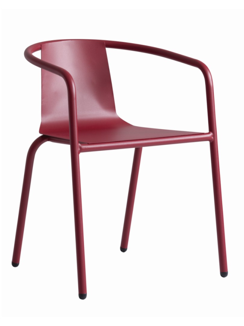 Cadiz Chair with Metal Seating and Tubular Frame