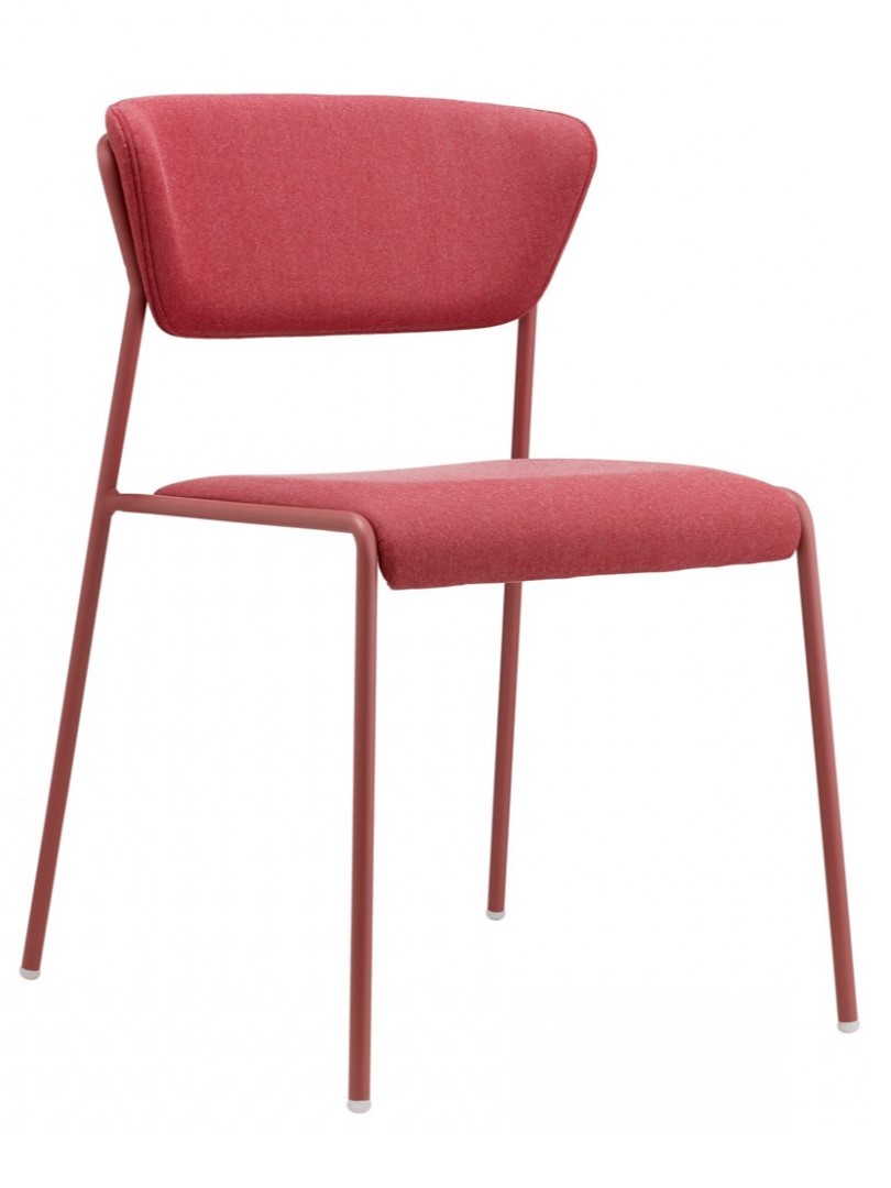 Lisa Chair with Water Resistant Upholstered Seating on Tubular Steel Frame