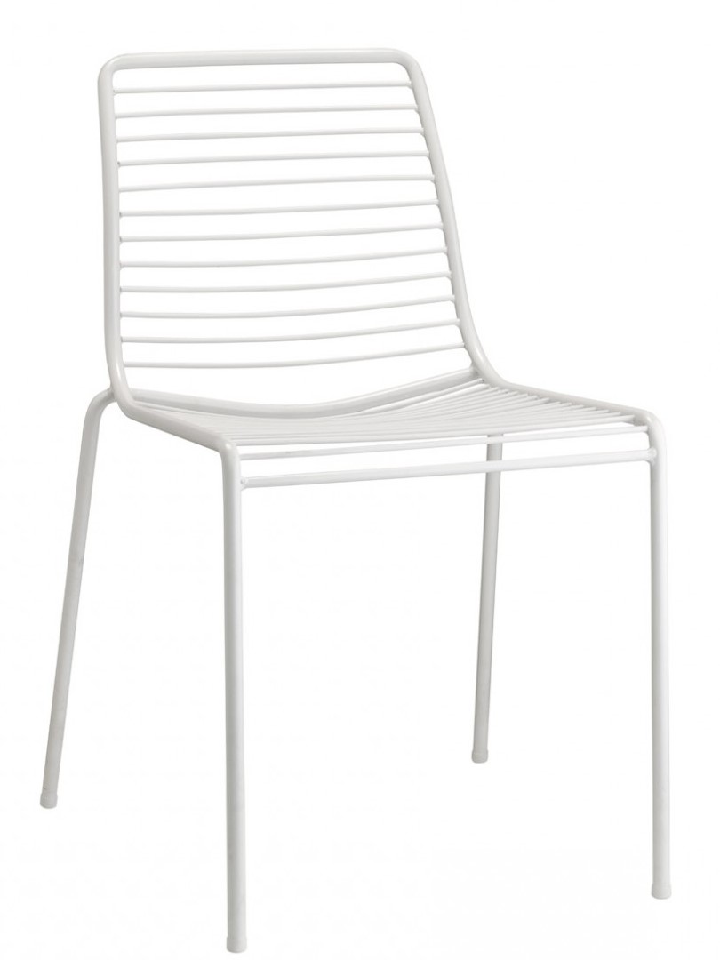 Summer Chair with Metal Wire Seating and Tubular Steel Frame