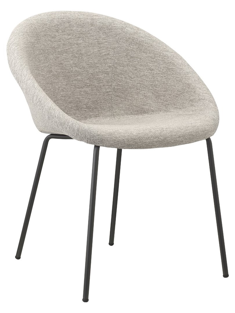 Giulia Pop Chair with Upholstered Seating on Tubular Steel Frame