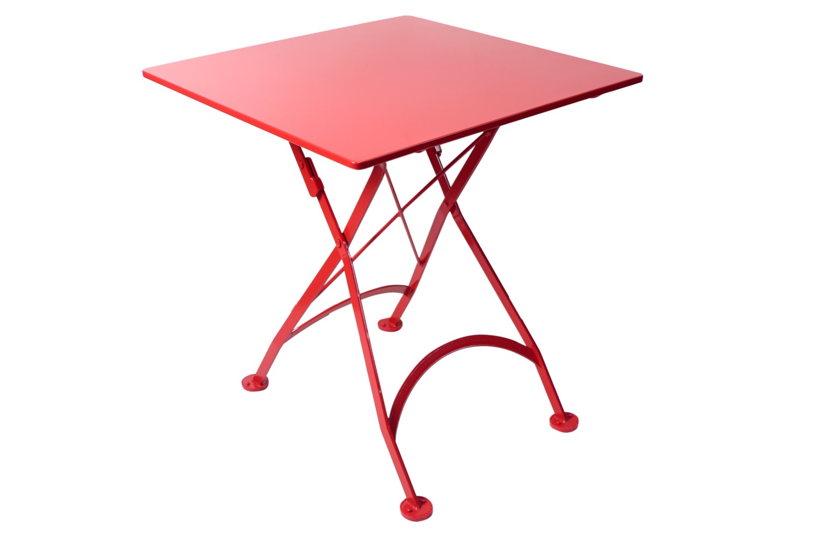 4122S-RD Metal Table with Flame Red Top and frame 24 x 24